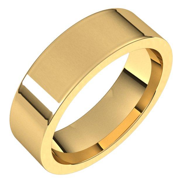 14k Yellow Gold Flat Comfort Fit Mens Wedding Band - Houston Engagement  Rings Store