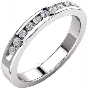 Platinum 1/4 CTW Round Diamond Anniversary Band