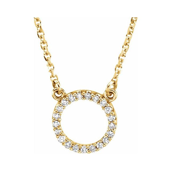 14K Gold .08 CTW Diamond Circle 16