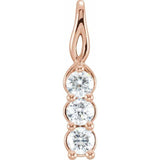 3/4 CTW Natural Diamond Three-Stone Pendant