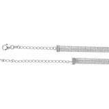 14K White Gold 5-Strand Bead Chain 13-16" Choker