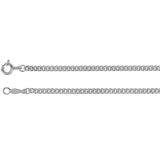 Sterling Silver 2.25 mm Solid Curb Link Chain