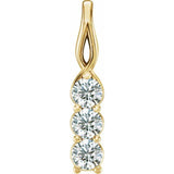 3/4 CTW Natural Diamond Three-Stone Pendant