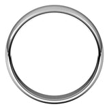 Sterling Silver Half Round Light Wedding Band, 6 mm Wide