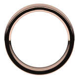 18K Rose Gold Milgrain Concave with Edge Wedding Band, 5 mm Wide