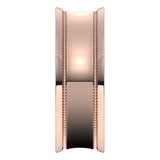 18K Rose Gold Milgrain Concave with Edge Wedding Band, 7 mm Wide