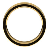 14K Yellow Gold Milgrain Concave with Edge Wedding Band, 6 mm Wide