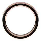 14K Rose Gold Milgrain Concave with Edge Wedding Band, 6 mm Wide