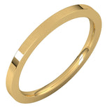 18K Yellow Gold Flat Comfort Fit Wedding Band, 1.5 mm Wide