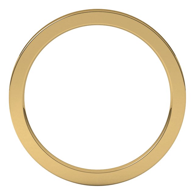 14K Yellow Gold Flat Comfort Fit Wedding Band, 1.5 mm Wide