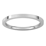 Platinum Flat Comfort Fit Wedding Band, 1.5 mm Wide