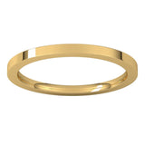 10K Yellow Gold Flat Comfort Fit Wedding Band, 1.5 mm Wide