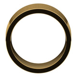 10K Yellow Gold Flat Comfort Fit Wedding Band, 12 mm Wide