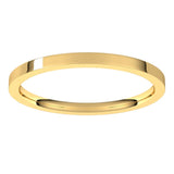 10K Yellow Gold Flat Comfort Fit Light Wedding Band, 1.5 mm Wide