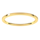 10K Yellow Gold Flat Comfort Fit Light Wedding Band, 1 mm Wide