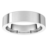 Palladium Flat Comfort Fit Wedding Band, 5 mm Wide