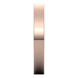 10K Rose Gold Flat Comfort Fit Light Wedding Band, 3 mm Wide