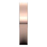 10K Rose Gold Flat Comfort Fit Light Wedding Band, 4 mm Wide