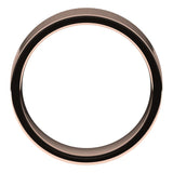 14K Rose Gold Flat Comfort Fit Light Wedding Band, 7 mm Wide