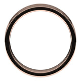 14K Rose Gold Flat Comfort Fit Light Wedding Band, 6 mm Wide