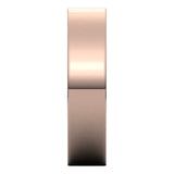 18K Rose Gold Flat Comfort Fit Light Wedding Band, 5 mm Wide