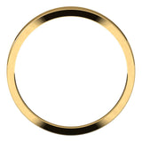 10K Yellow Gold Flat Tapered Wedding Band, 3 mm Wide