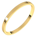 18K Yellow Gold Flat Ultra-Light Wedding Band, 1.5 mm Wide