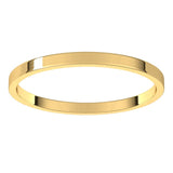 18K Yellow Gold Flat Ultra-Light Wedding Band, 1.5 mm Wide