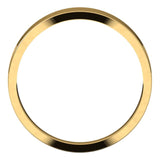 14K Yellow Gold Flat Tapered Wedding Band, 4 mm Wide