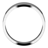 Palladium Flat Tapered Wedding Band, 7 mm Wide