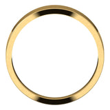 18K Yellow Gold Flat Tapered Wedding Band, 5 mm Wide