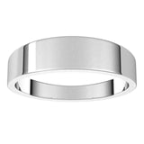 Platinum Flat Tapered Wedding Band, 5 mm Wide