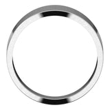 Platinum Flat Tapered Wedding Band, 8 mm Wide