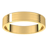 10K Yellow Gold Flat Ultra-Light Wedding Band, 4 mm Wide