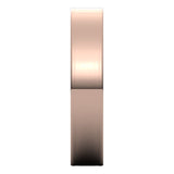 18K Rose Gold Flat Ultra-Light Wedding Band, 4 mm Wide