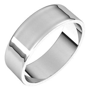 Platinum Flat Ultra-Light Wedding Band, 6 mm Wide