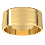 18K Yellow Gold Flat Ultra-Light Wedding Band, 8 mm Wide