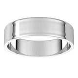 14K White Gold Flat Ultra-Light Wedding Band, 5 mm Wide