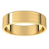 18K Yellow Gold Flat Ultra-Light Wedding Band, 5 mm Wide