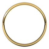 14K Yellow Gold Half Round Ultra-Light Wedding Band, 3 mm Wide