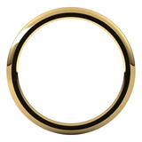 10K Yellow Gold Domed Comfort Fit Wedding Band, 1.5 mm Wide