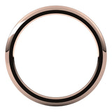 18K Rose Gold Domed Comfort Fit Wedding Band, 1.5 mm Wide