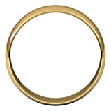 14K Yellow Gold Half Round Ultra-Light Wedding Band, 6 mm Wide