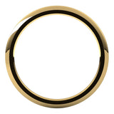 10K Yellow Gold Domed Comfort Fit Wedding Band, 1 mm Wide