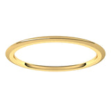 10K Yellow Gold Domed Comfort Fit Wedding Band, 1 mm Wide