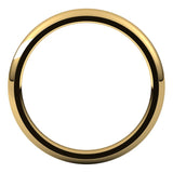 10K Yellow Gold Domed Comfort Fit Wedding Band, 2.5 mm Wide