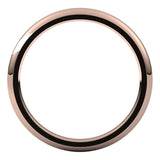 14K Rose Gold Domed Comfort Fit Wedding Band, 2 mm Wide