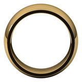 14K Yellow Gold Domed Comfort Fit Wedding Band, 10 mm Wide