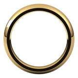 10K Yellow Gold Domed Comfort Fit Wedding Band, 4 mm Wide