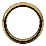 10K Yellow Gold Domed Comfort Fit Wedding Band, 7 mm Wide